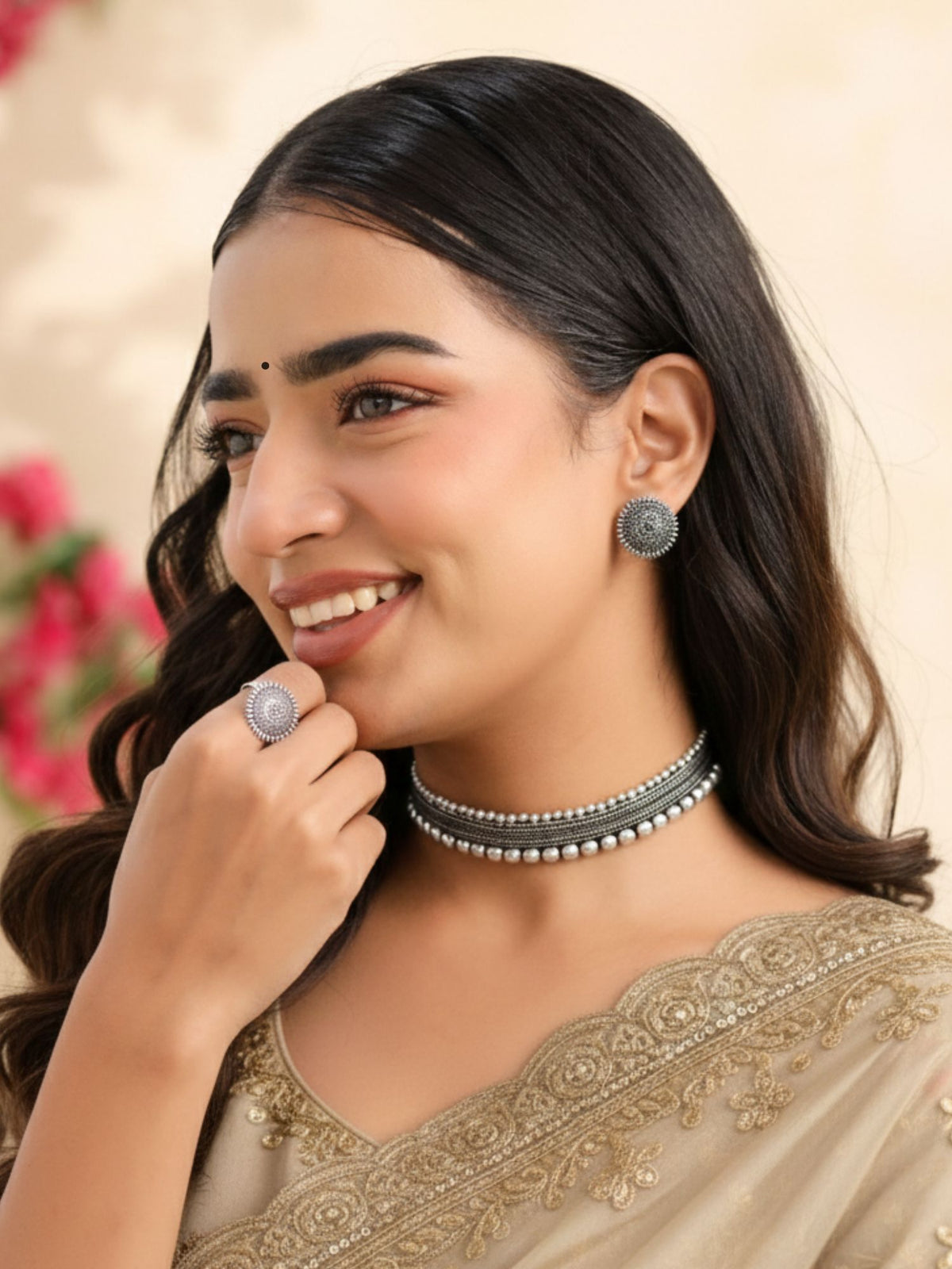 Oxidised Choker Jewellery Set