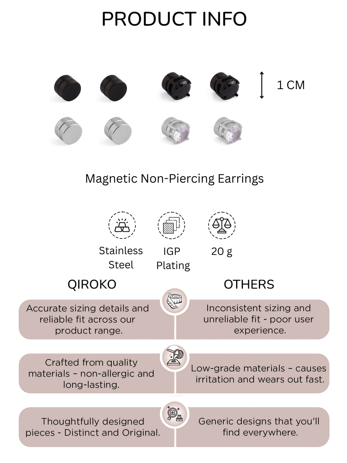 Cubic Zircon Stud Earrings