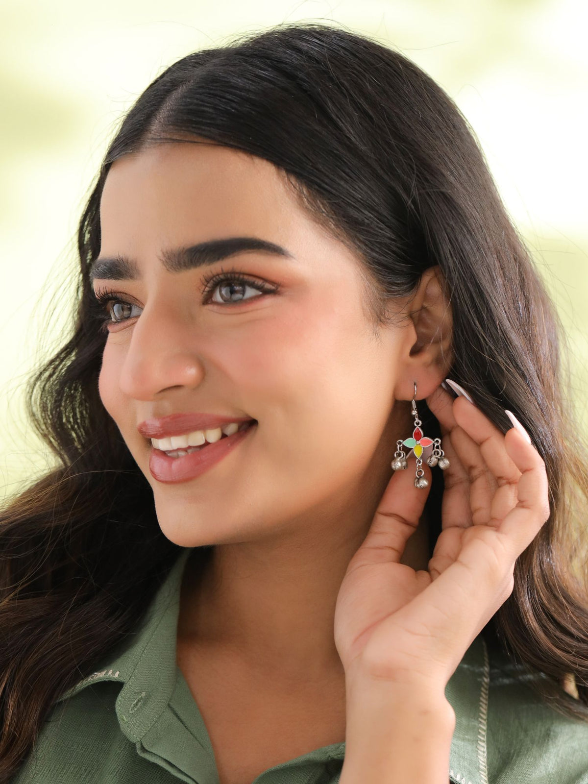 Oxidised Dangler Earrings