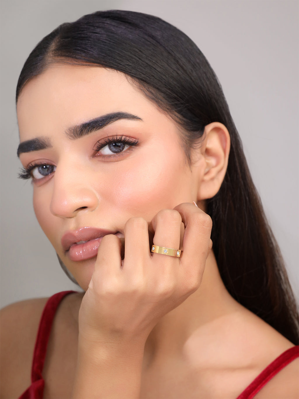 Statement Crystal Band Rings