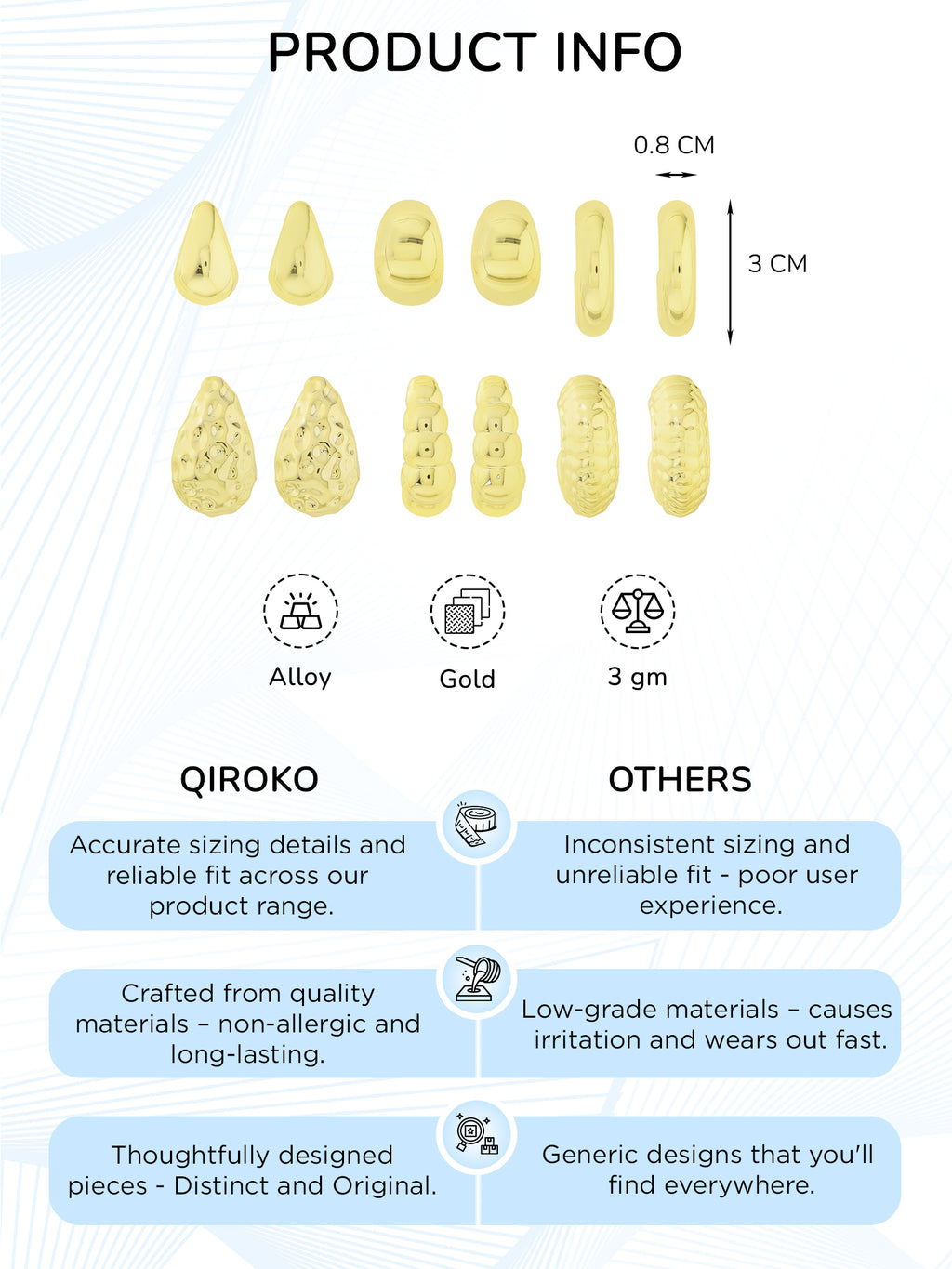 Statement Earrings Set of 6