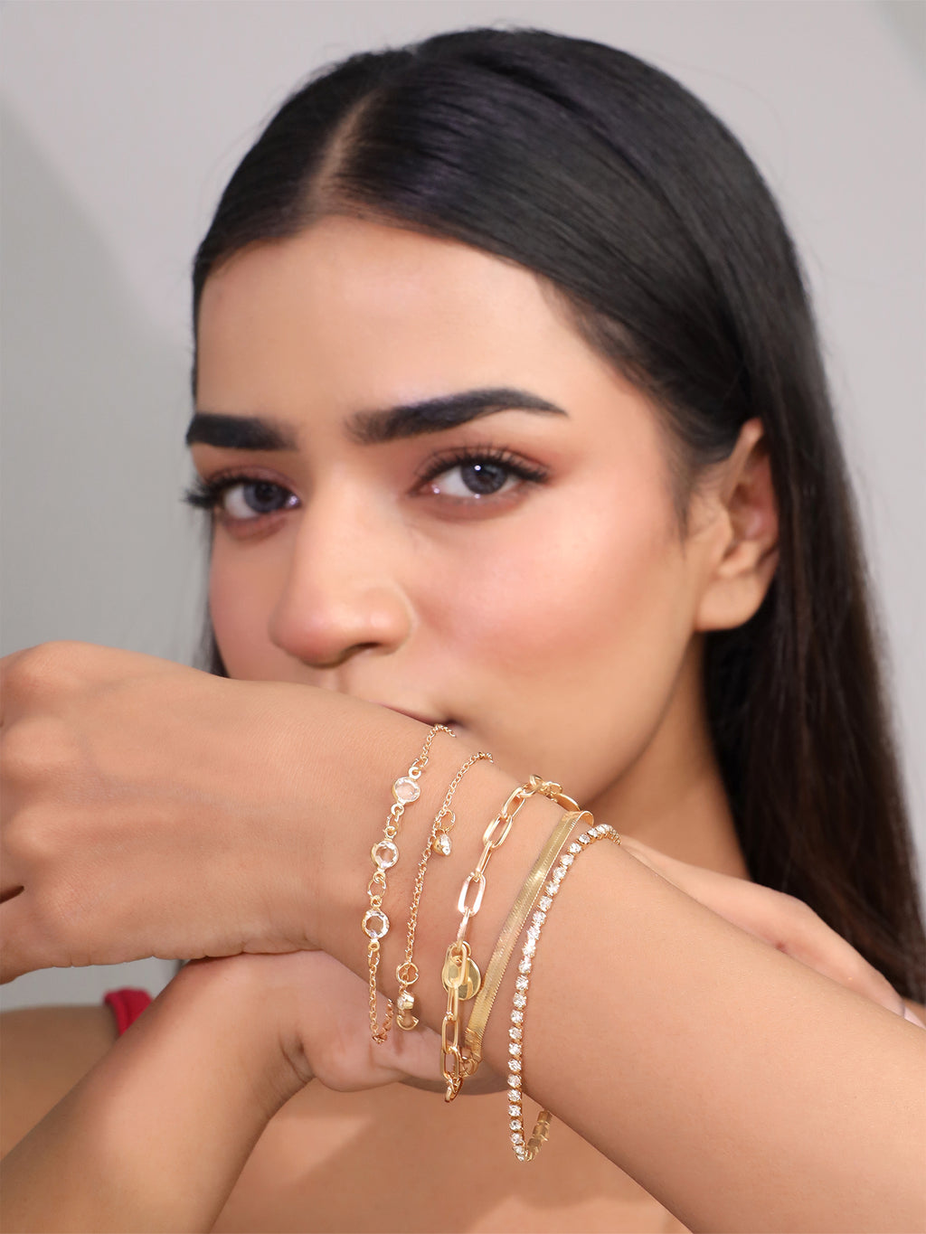 Five Layered Adjustable Stack Bracelet