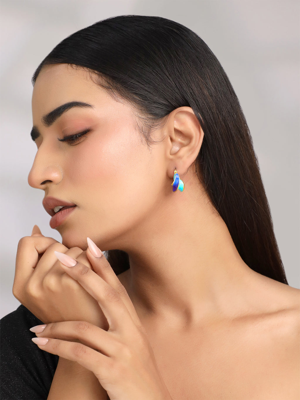 Enamel Hoop Earrings