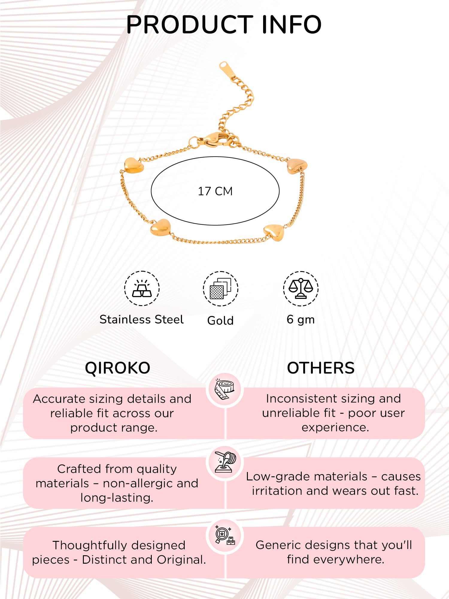 Adjustable Heart Charm Bracelet