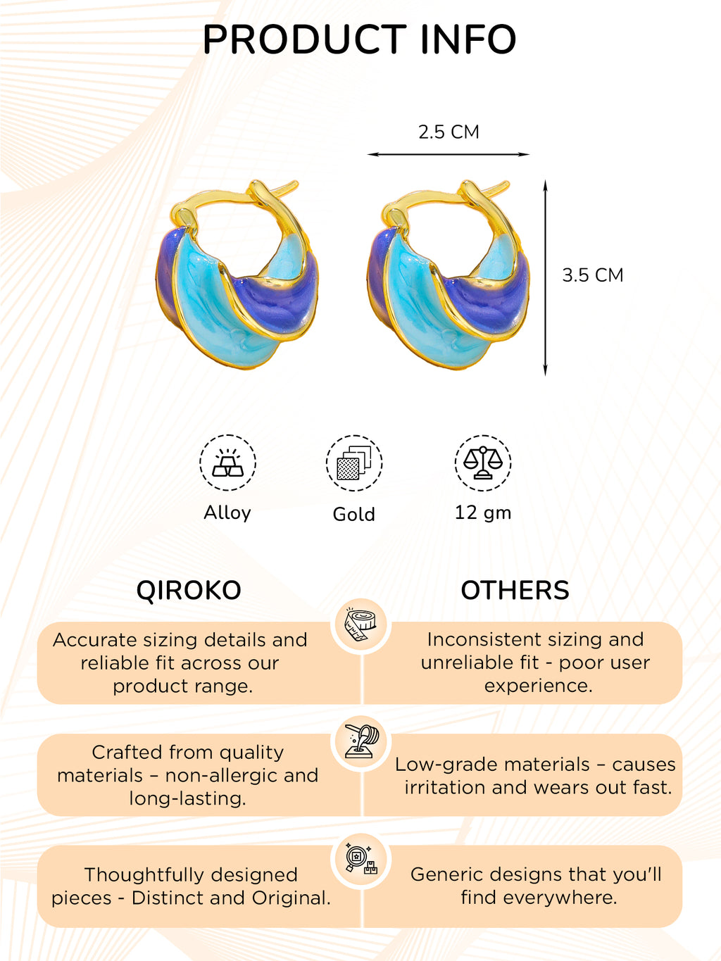 Enamel Hoop Earrings