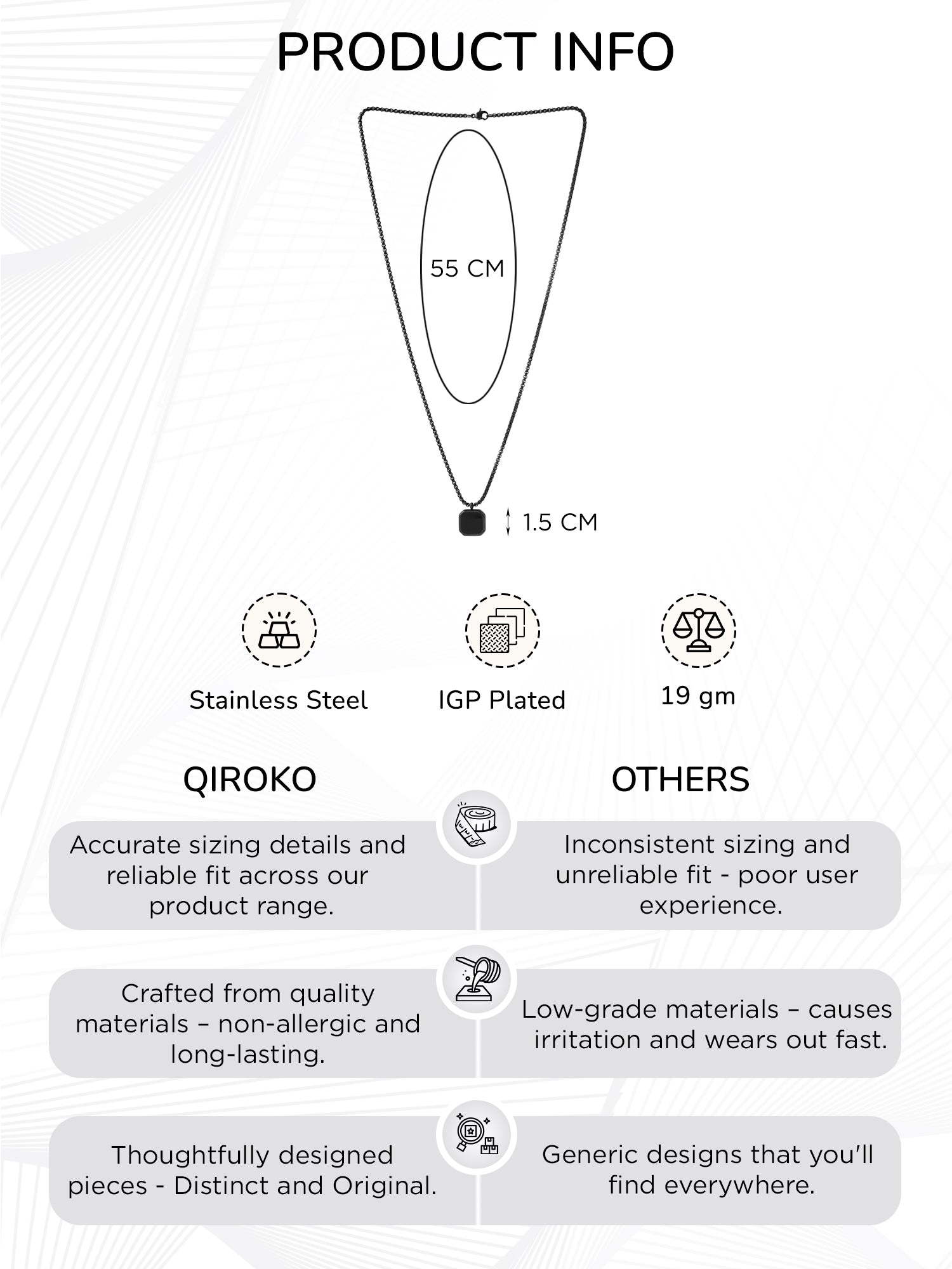 Square Pendant Chain