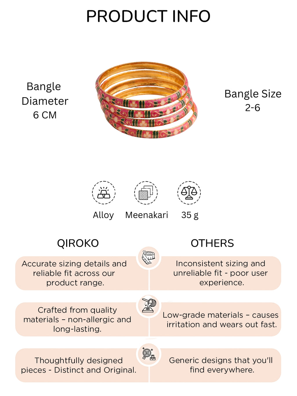 Meenakari Bangle Set Pink