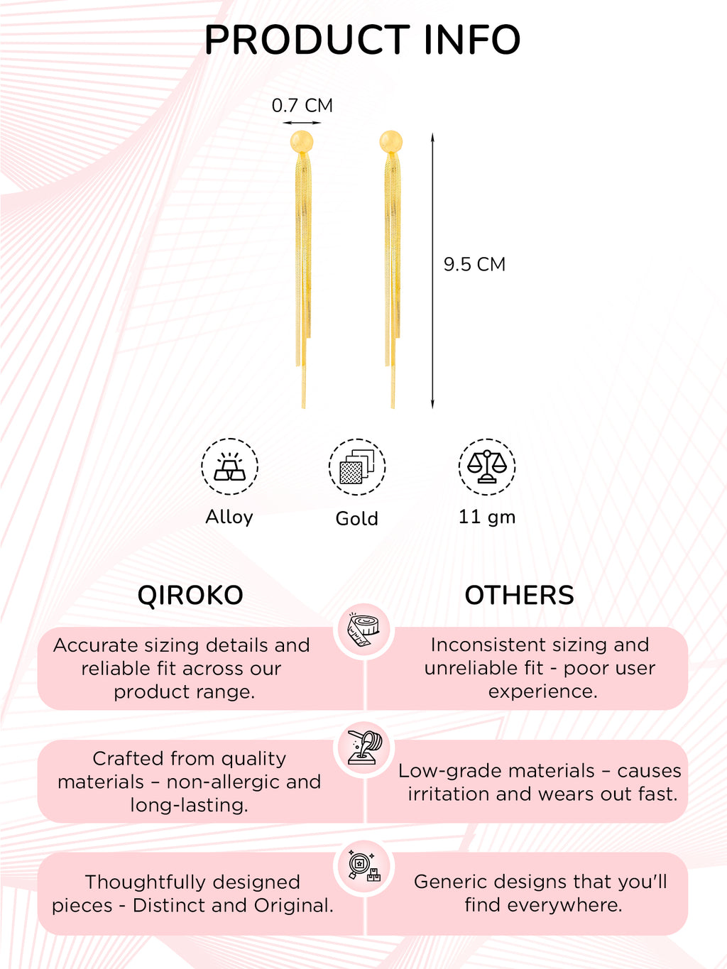 Waterfall Dangler Long Earrings