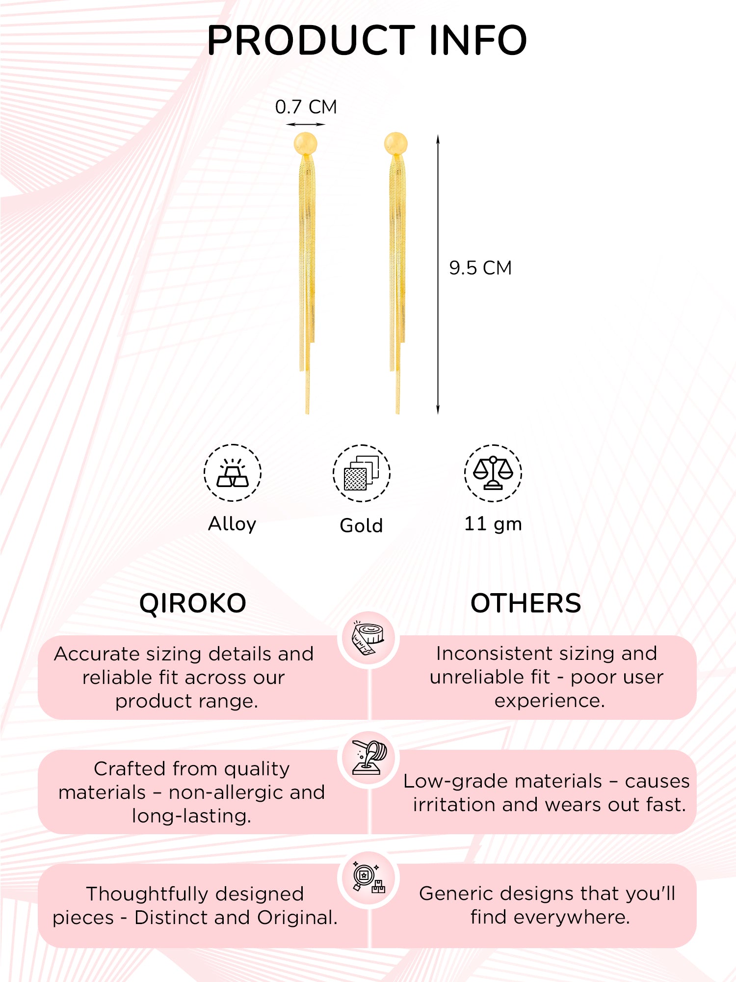 Waterfall Dangler Long Earrings