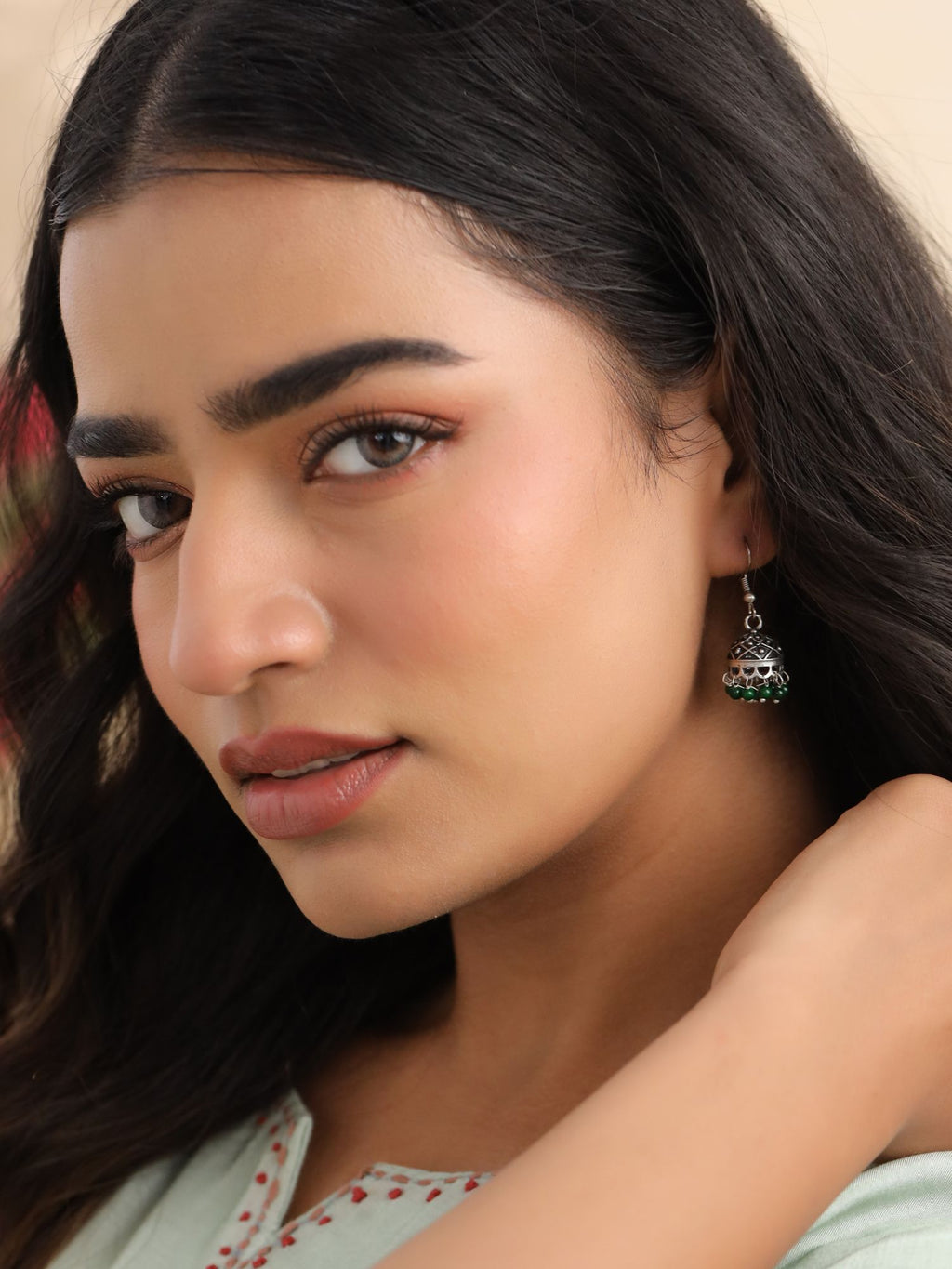 Meenakari Pearl Jhumkis