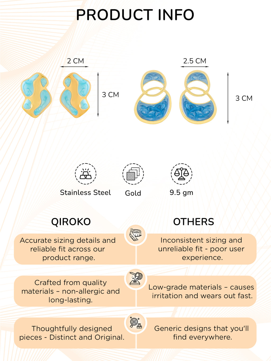 Enamel Drop Earrings