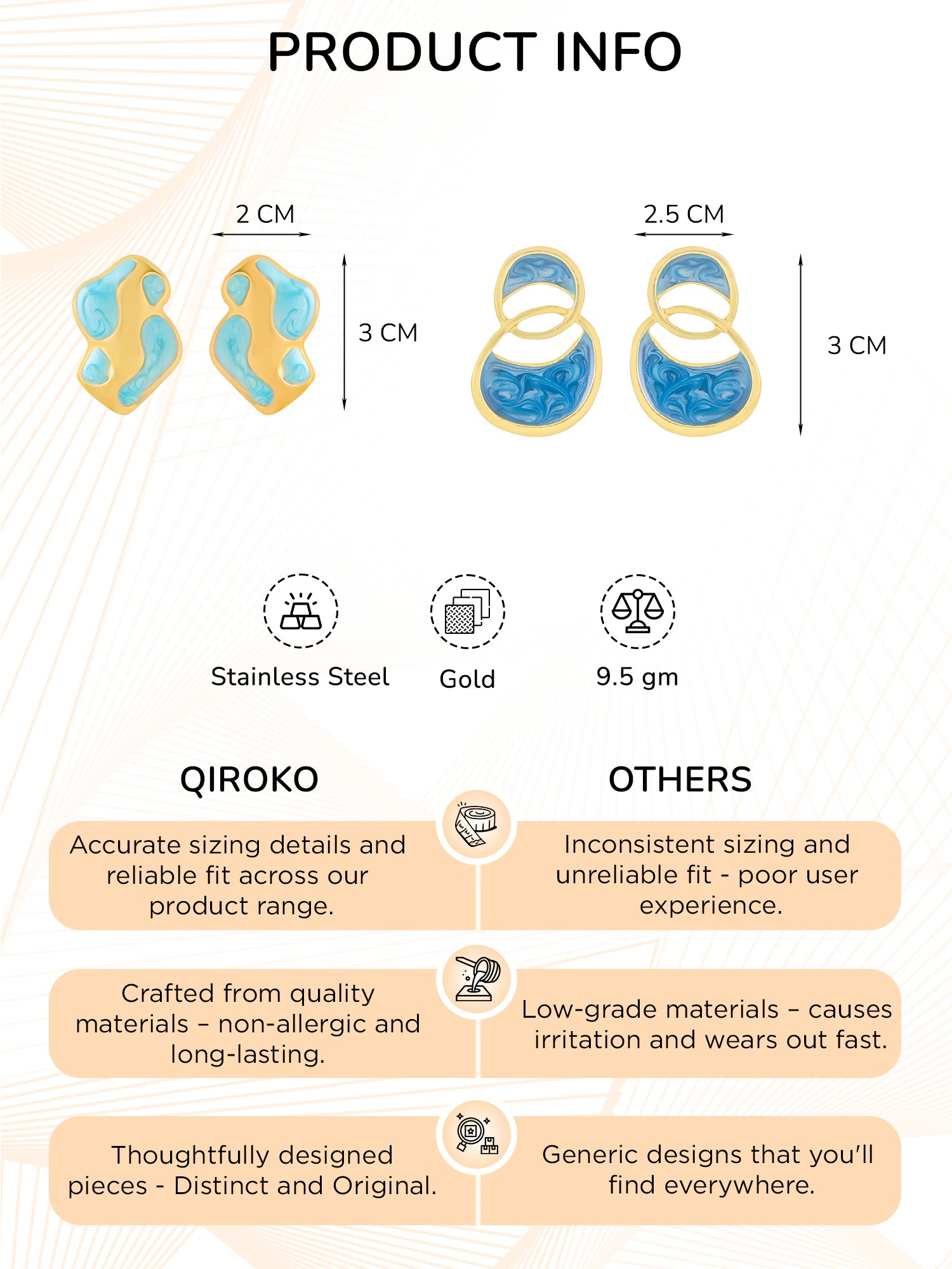 Enamel Drop Earrings