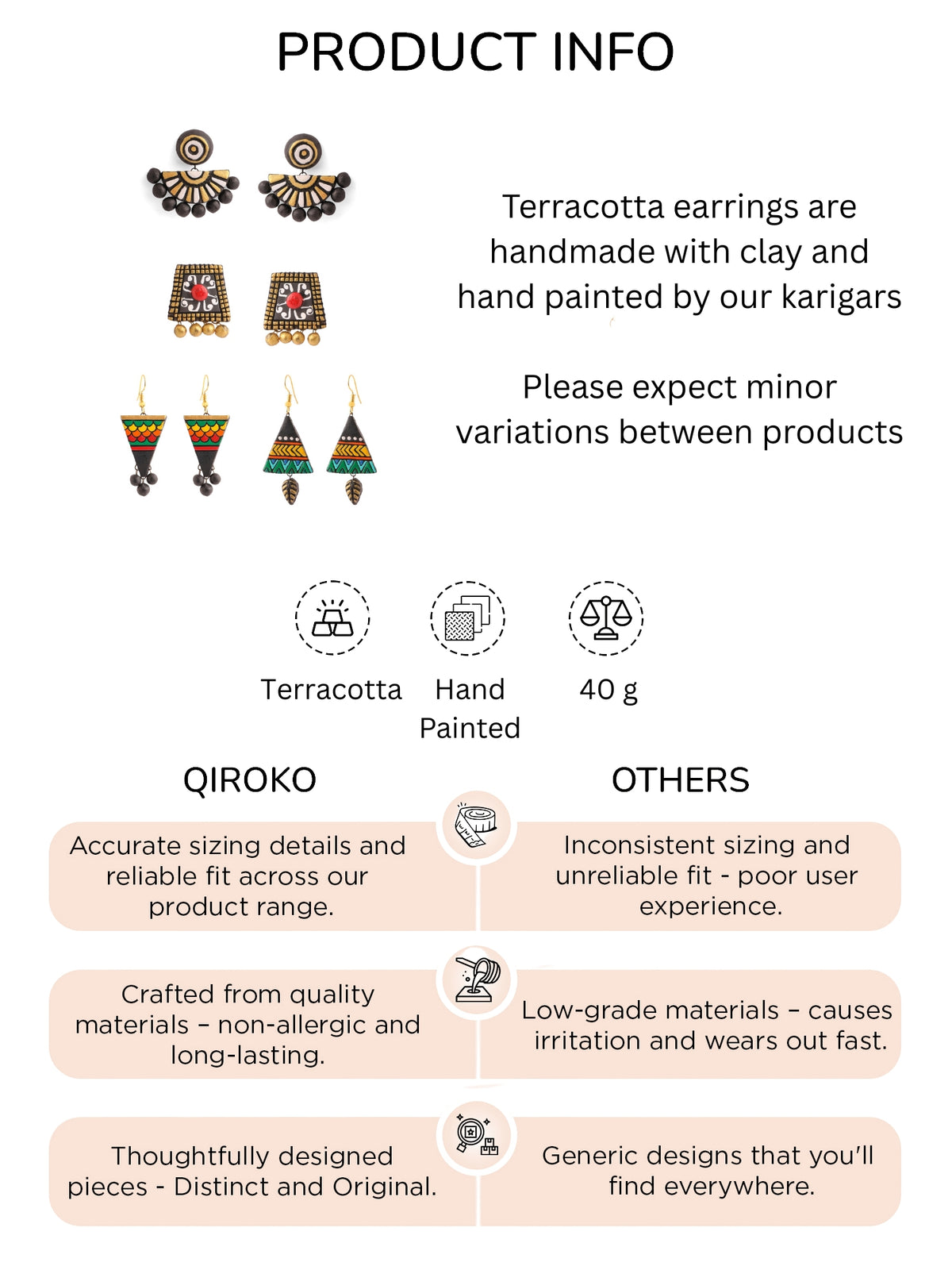 Handmade Terracotta Earrings