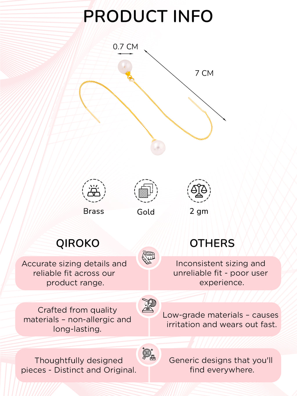 Pearl Sui Dhaga Long Dangler Threader Earrings