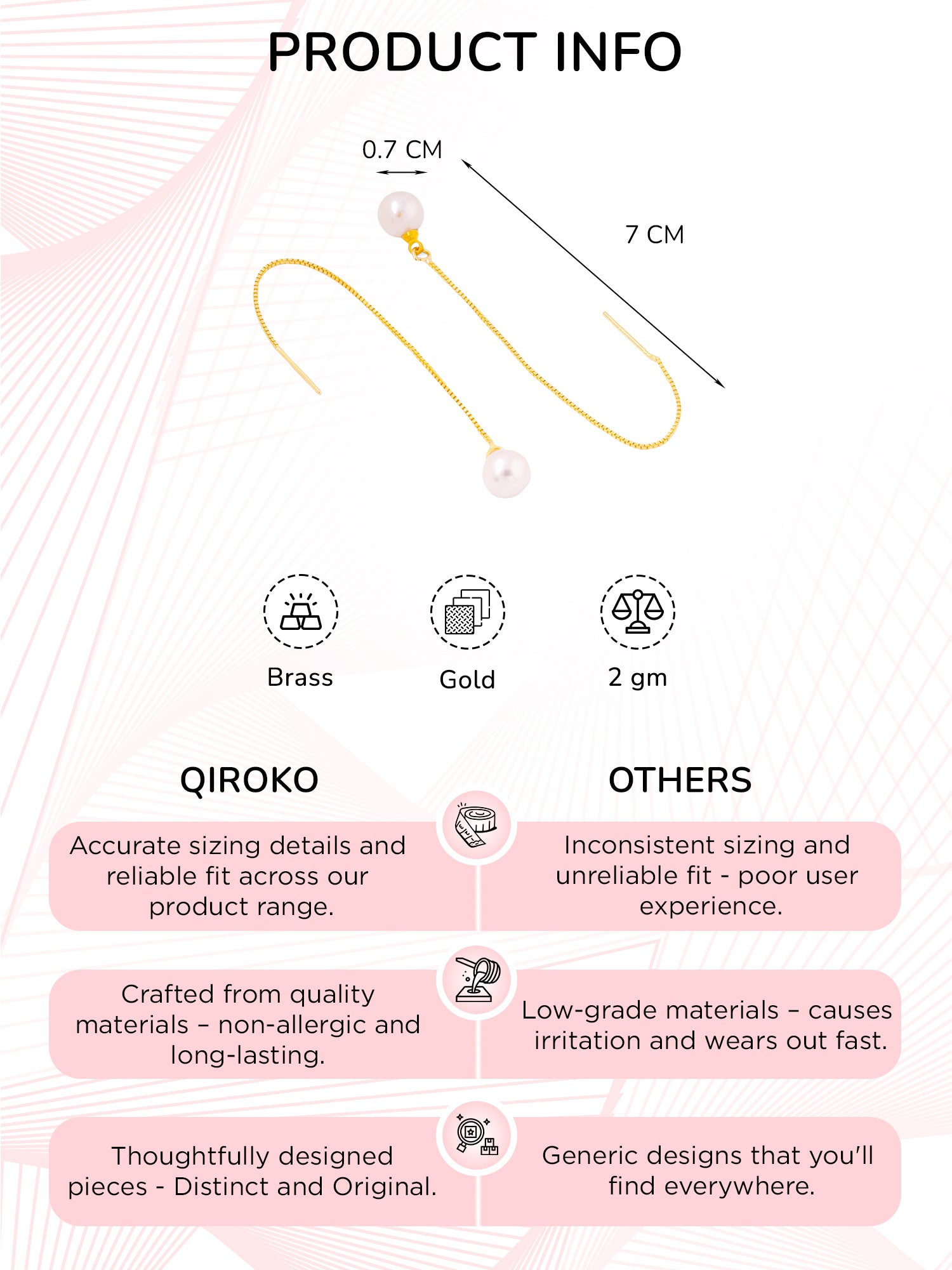 Pearl Sui Dhaga Long Dangler Threader Earrings