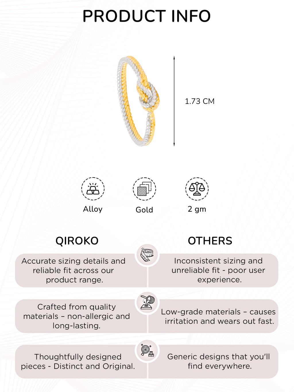 Dual Tone Knot Statement Ring