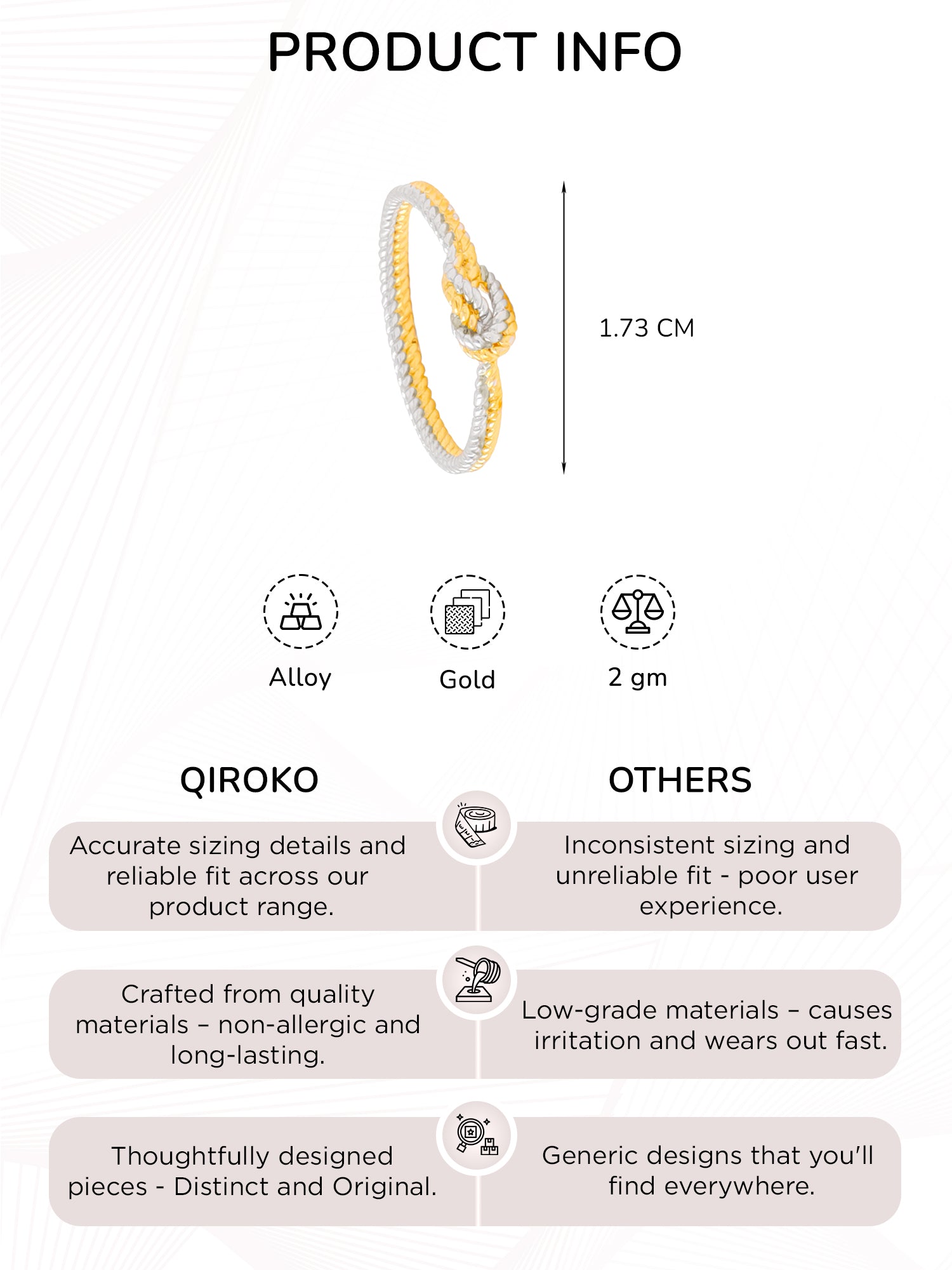 Dual Tone Knot Statement Ring