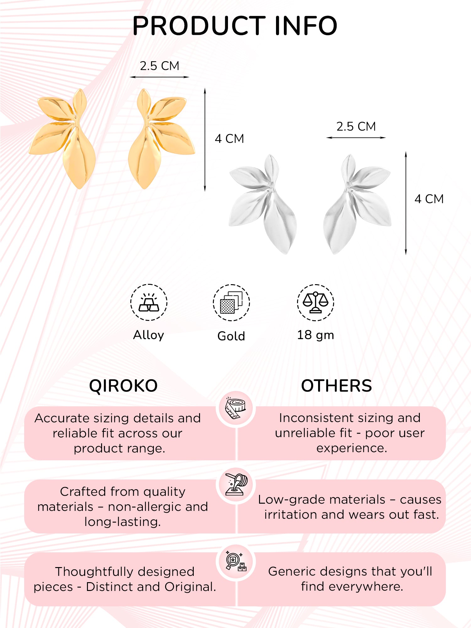 Statement Flower Korean Stud Drop Earrings