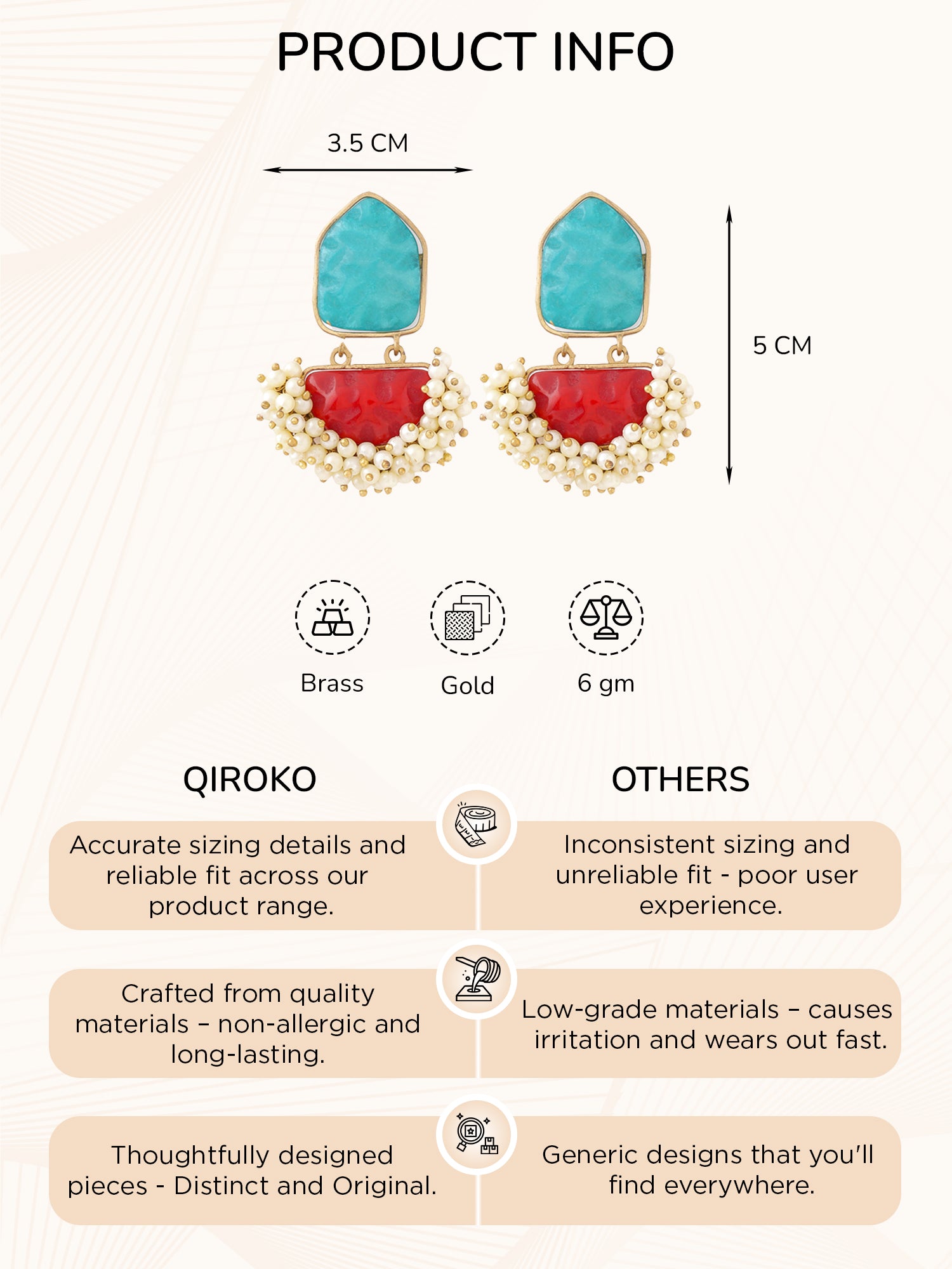 Ethnic Oxidised Earrings With Pearls