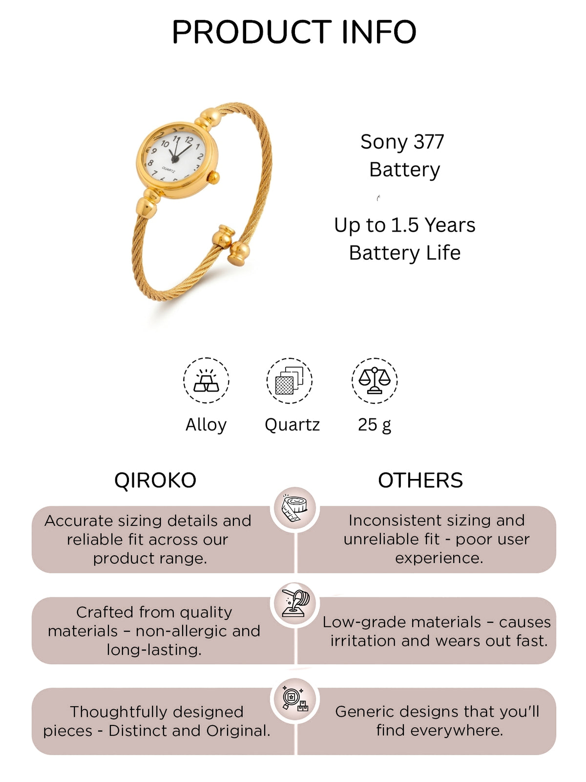 Twist Gold Bracelet Watch