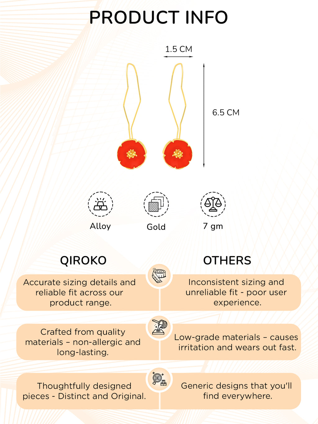 Floral Dangler Long Earrings