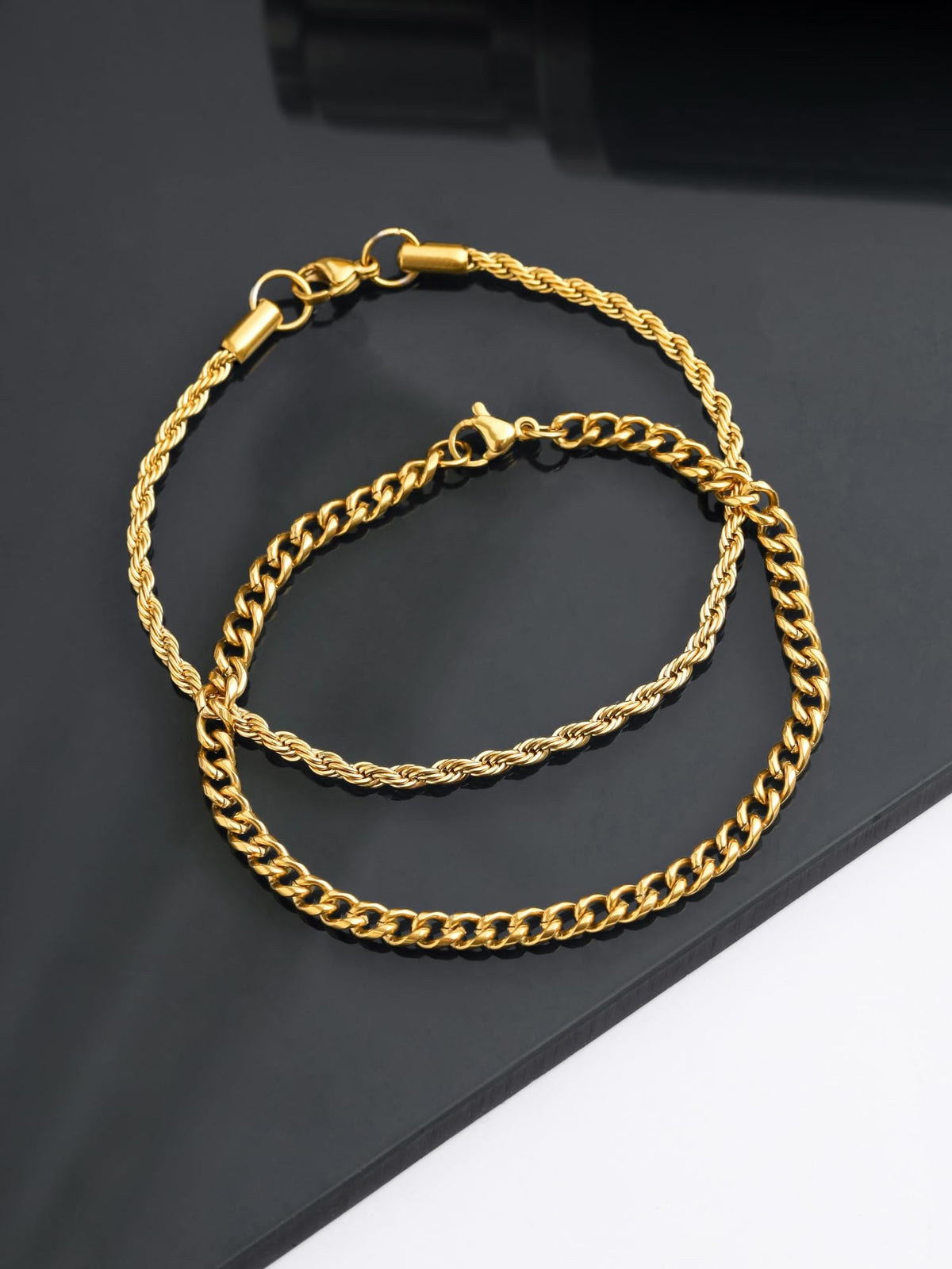 Cuban Rope Bracelet Set