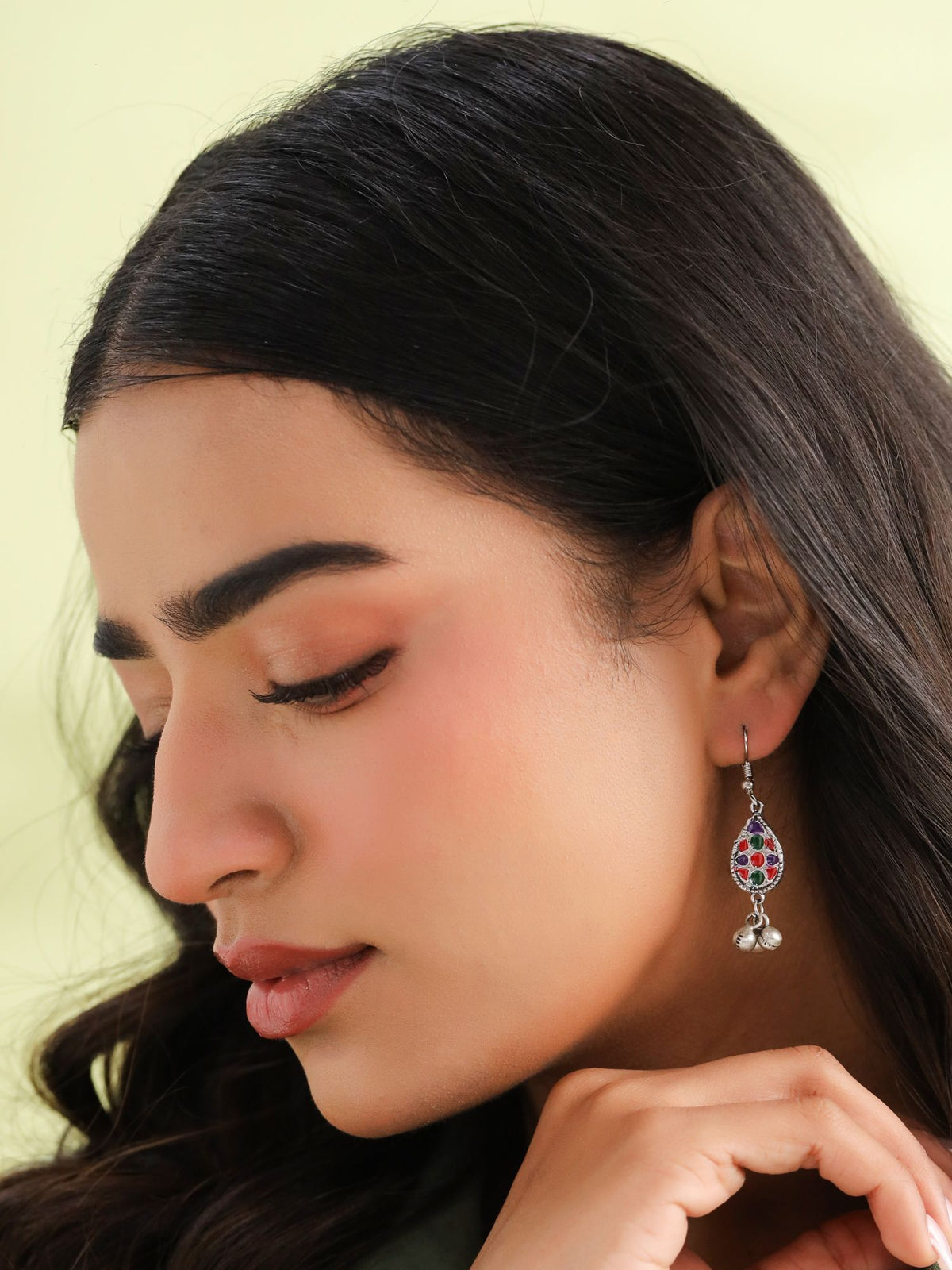 Oxidised Dangler Earrings