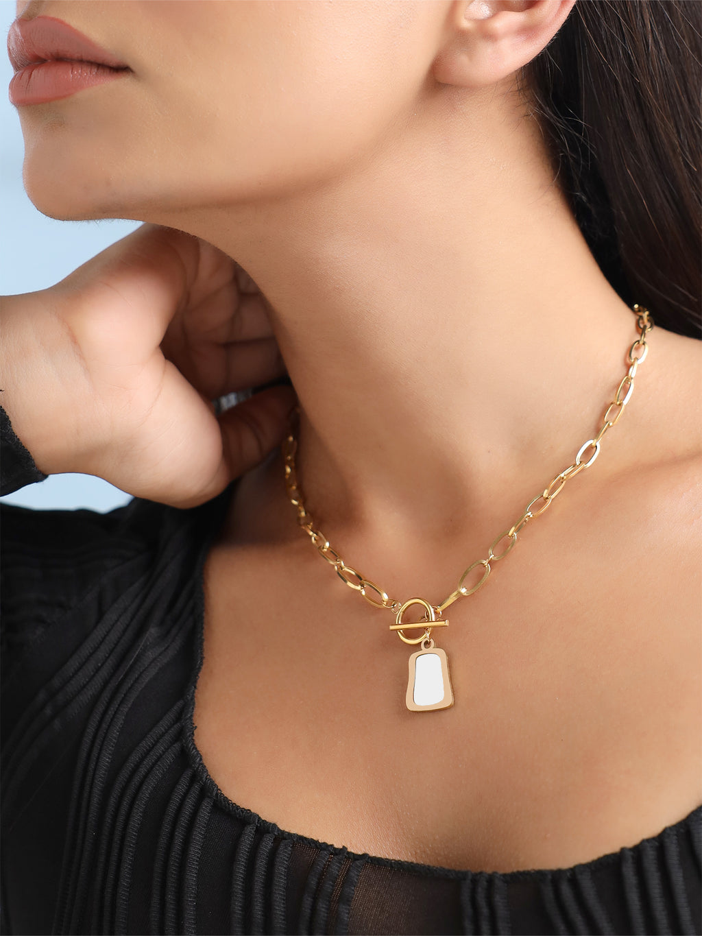 Interlock Statement Pendant Necklace