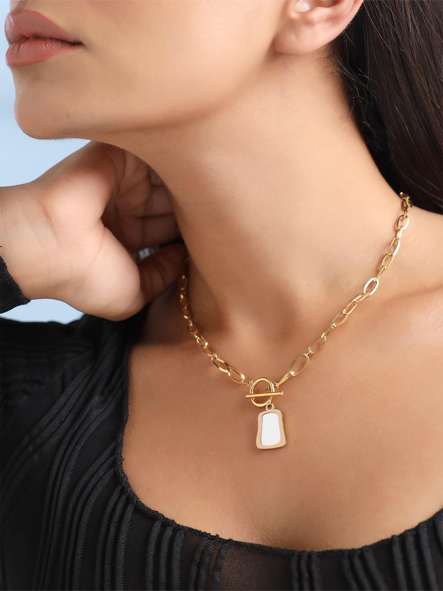 Interlock Statement Pendant Necklace