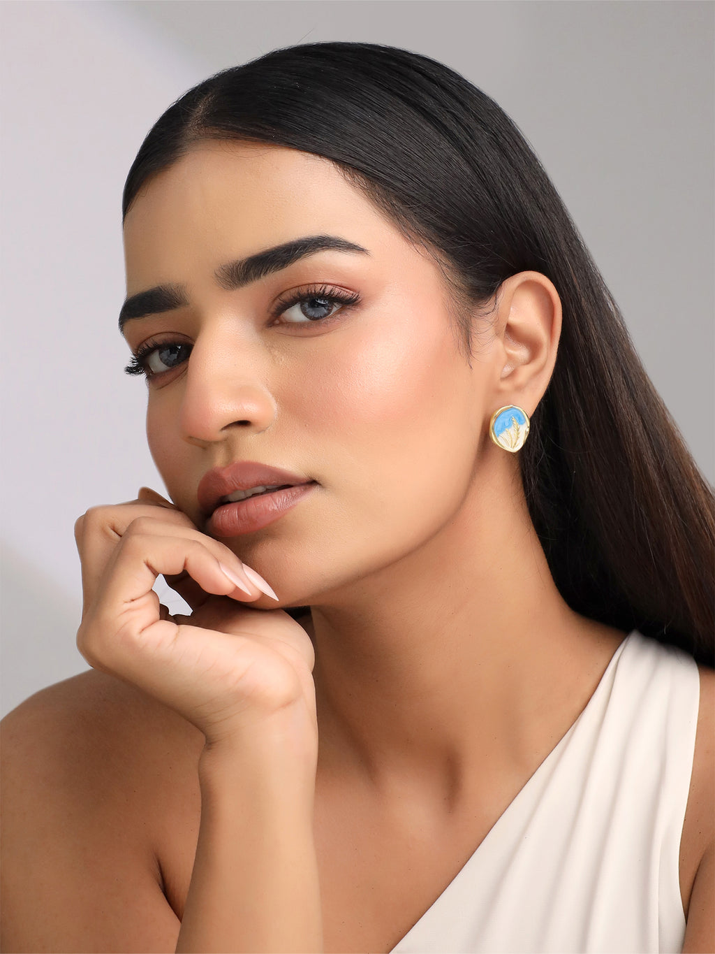 Enamel Studs Earrings