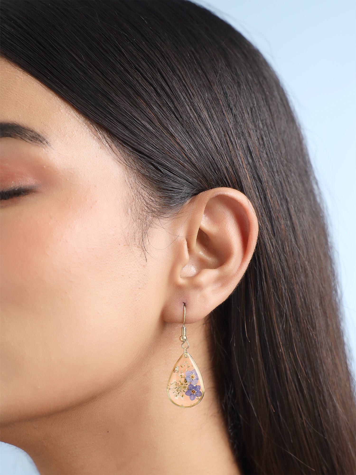 Dried Flower Korean Drop Earrings