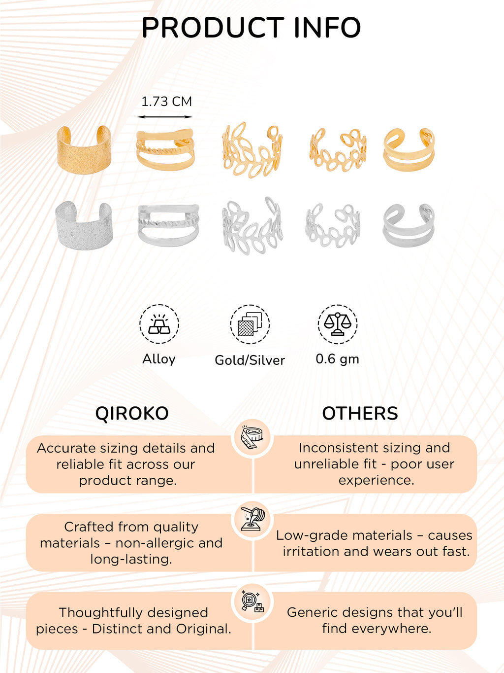 Earcuff Earrings Set of 10