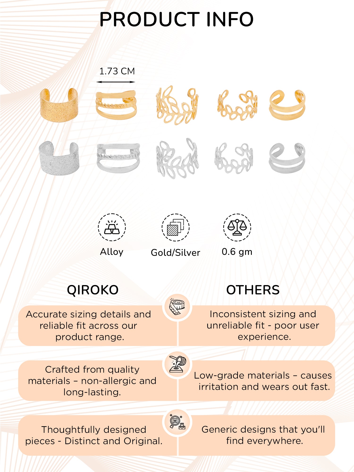 Earcuff Earrings Set of 10