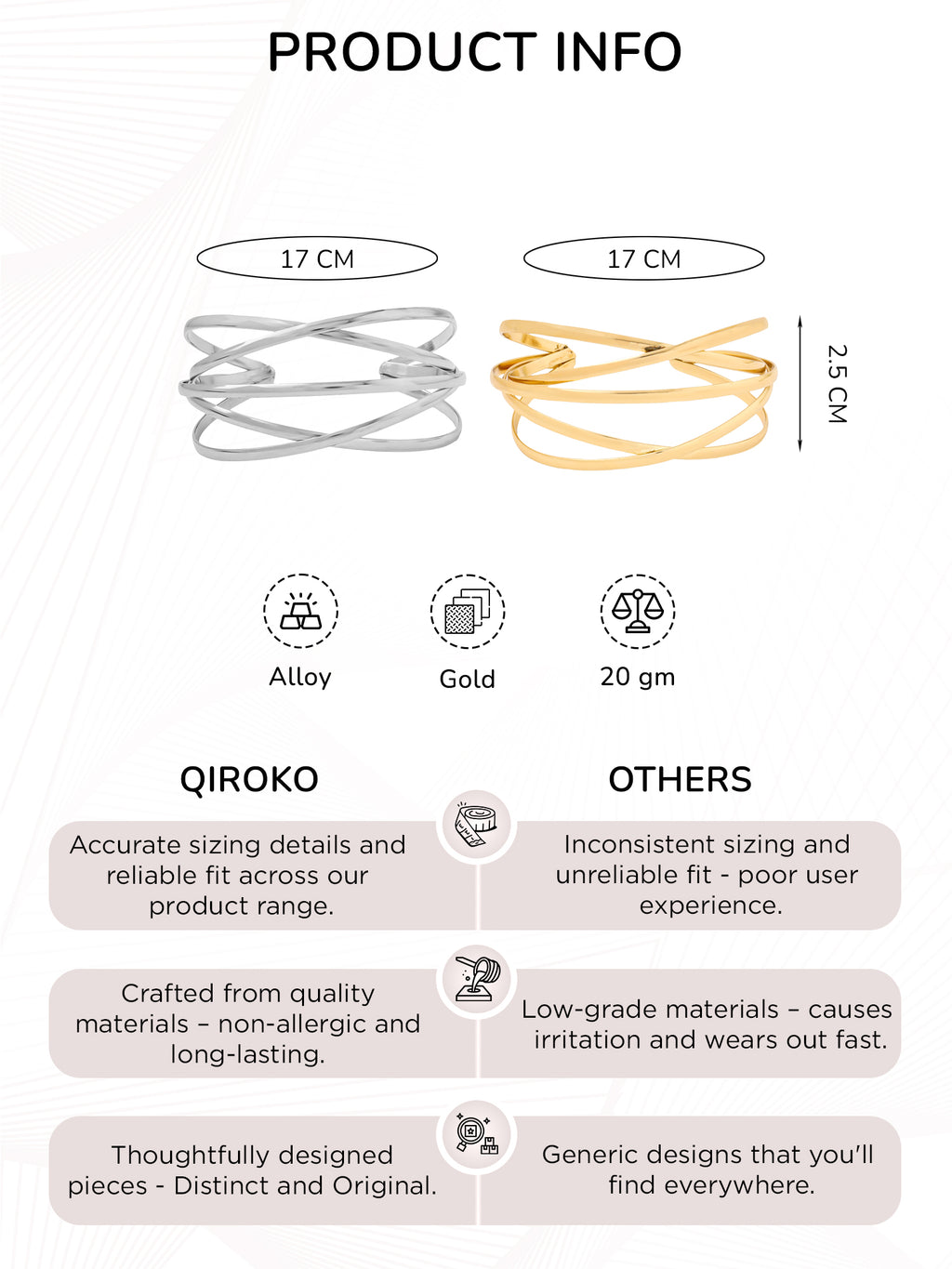 Cuff Bracelets Set of 2