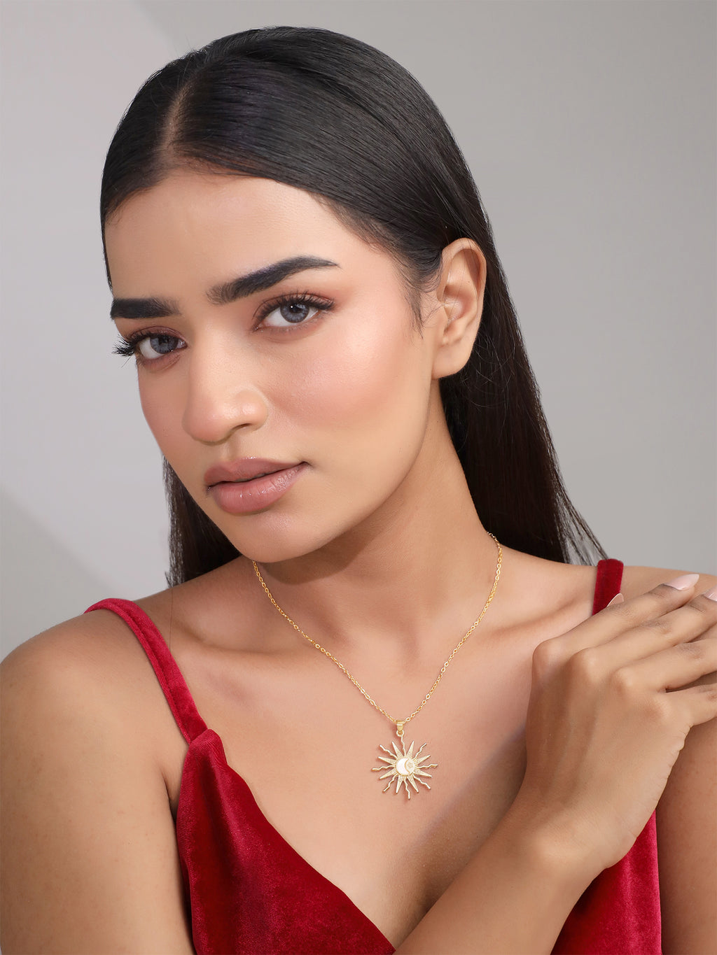 Sun Saturn Star Pendant Necklace