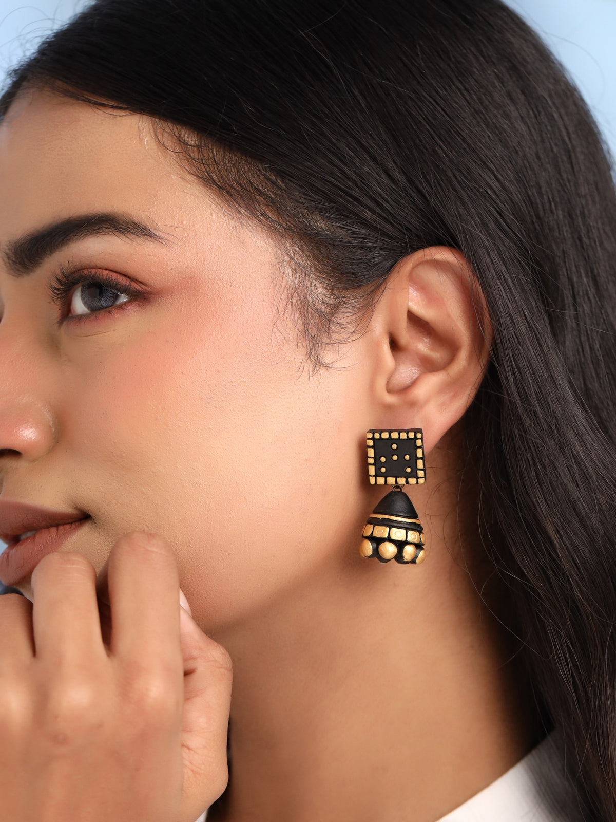 Handmade Terracotta Jhumka Earrings