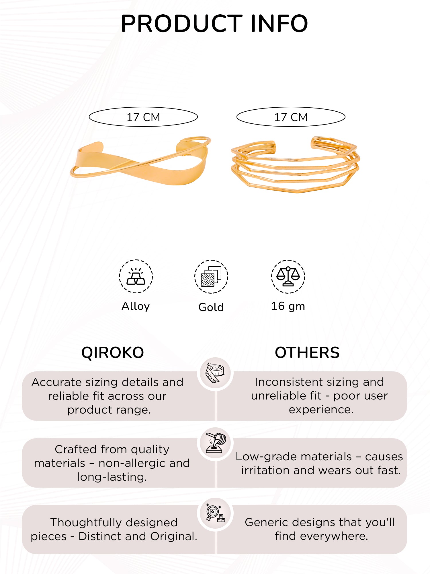 Cuff Bracelets Set of 2