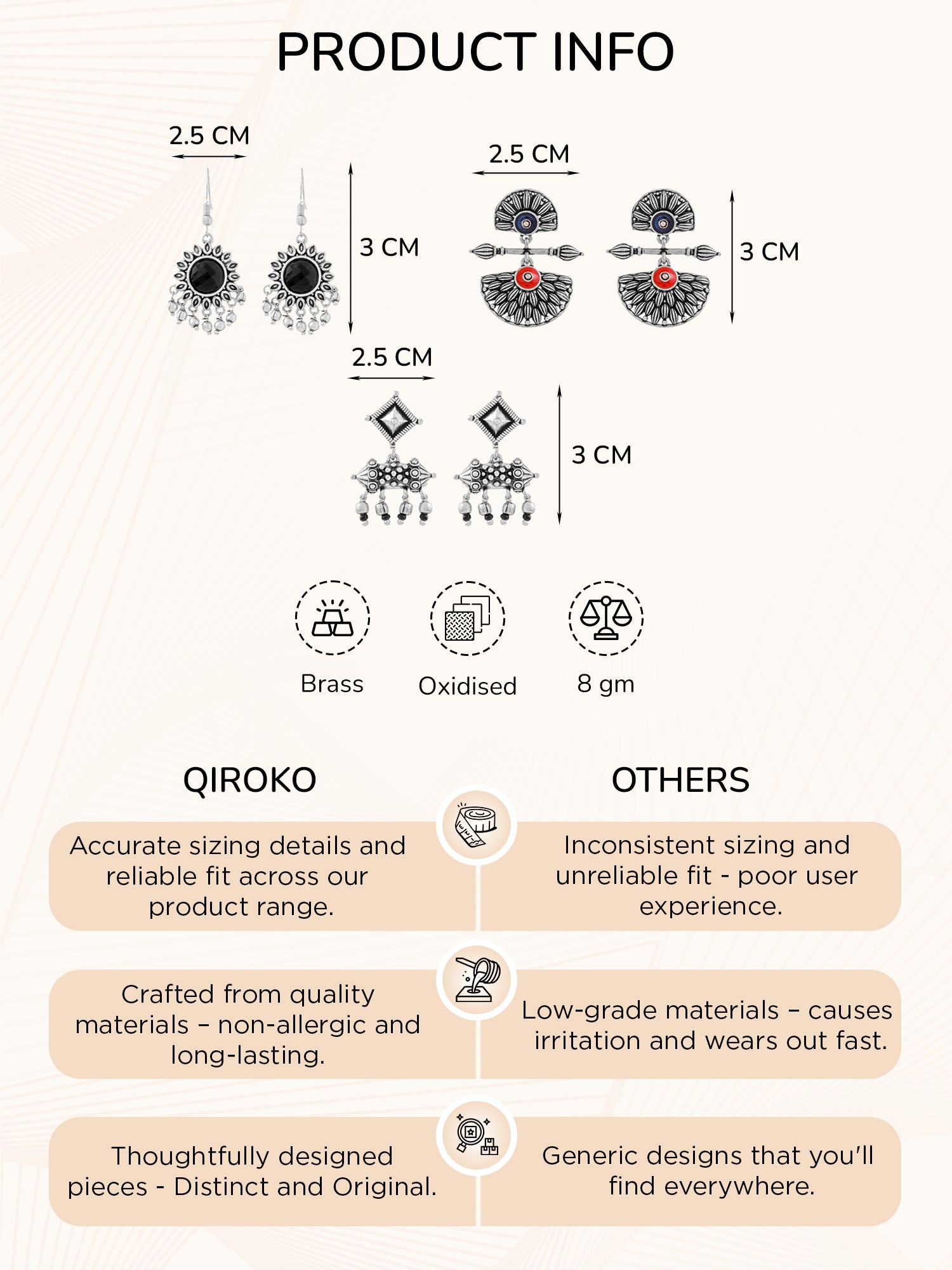 Ethnic Stud Jhumka Pearl Oxidised Earrings