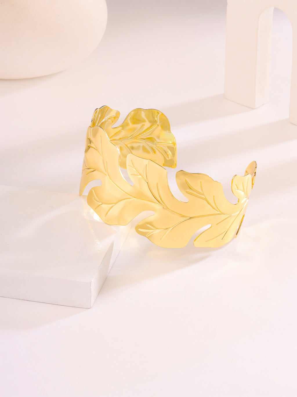 Adjustable Leafy Cuff Bracelet