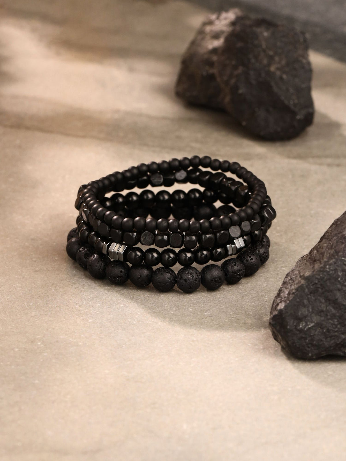 Stretchable Lava Bead Bracelet