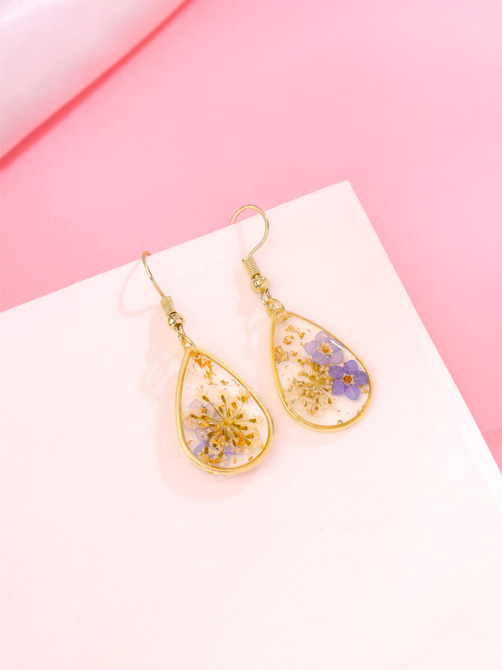 Dried Flower Korean Drop Earrings