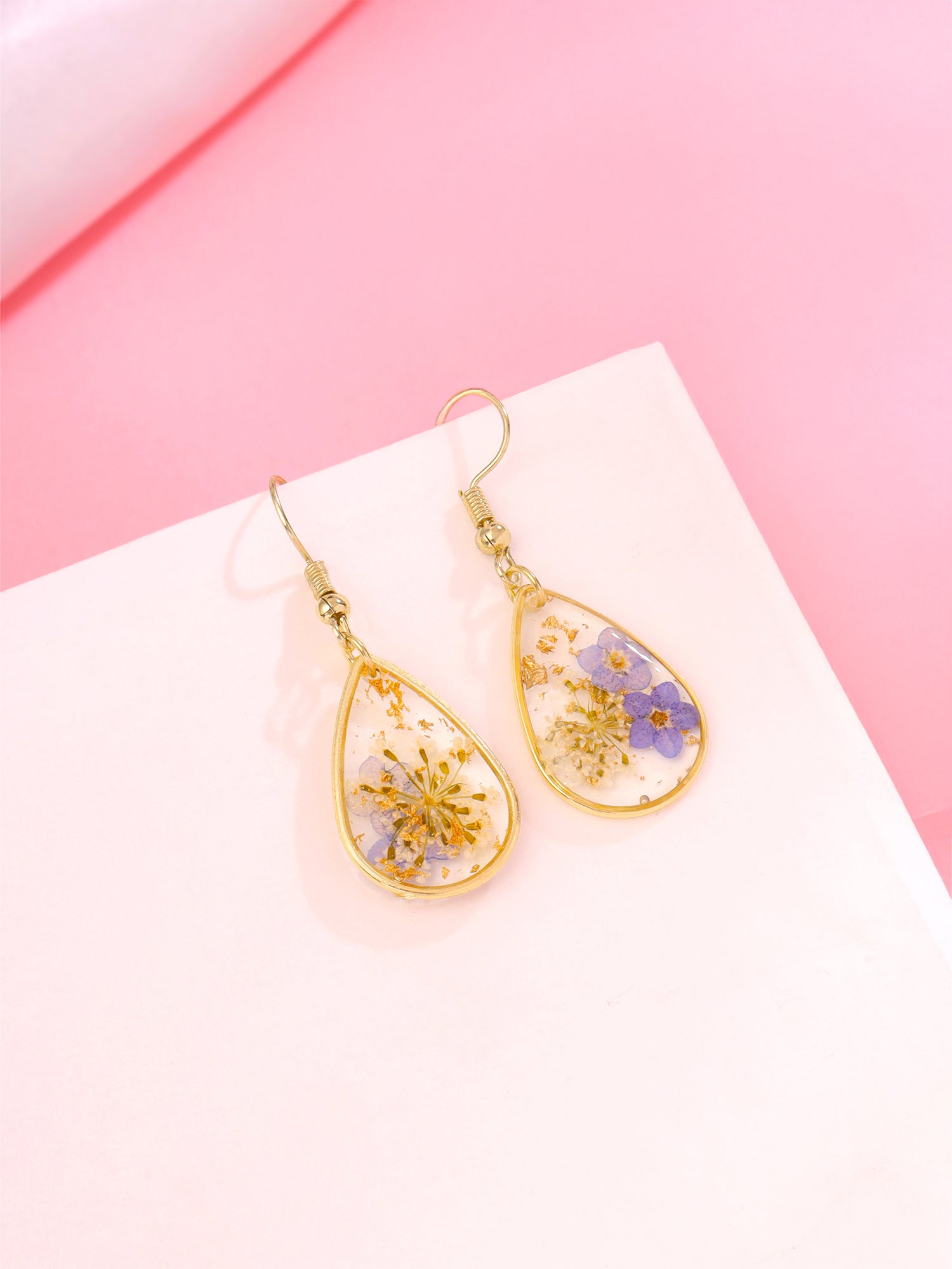 Dried Flower Korean Drop Earrings