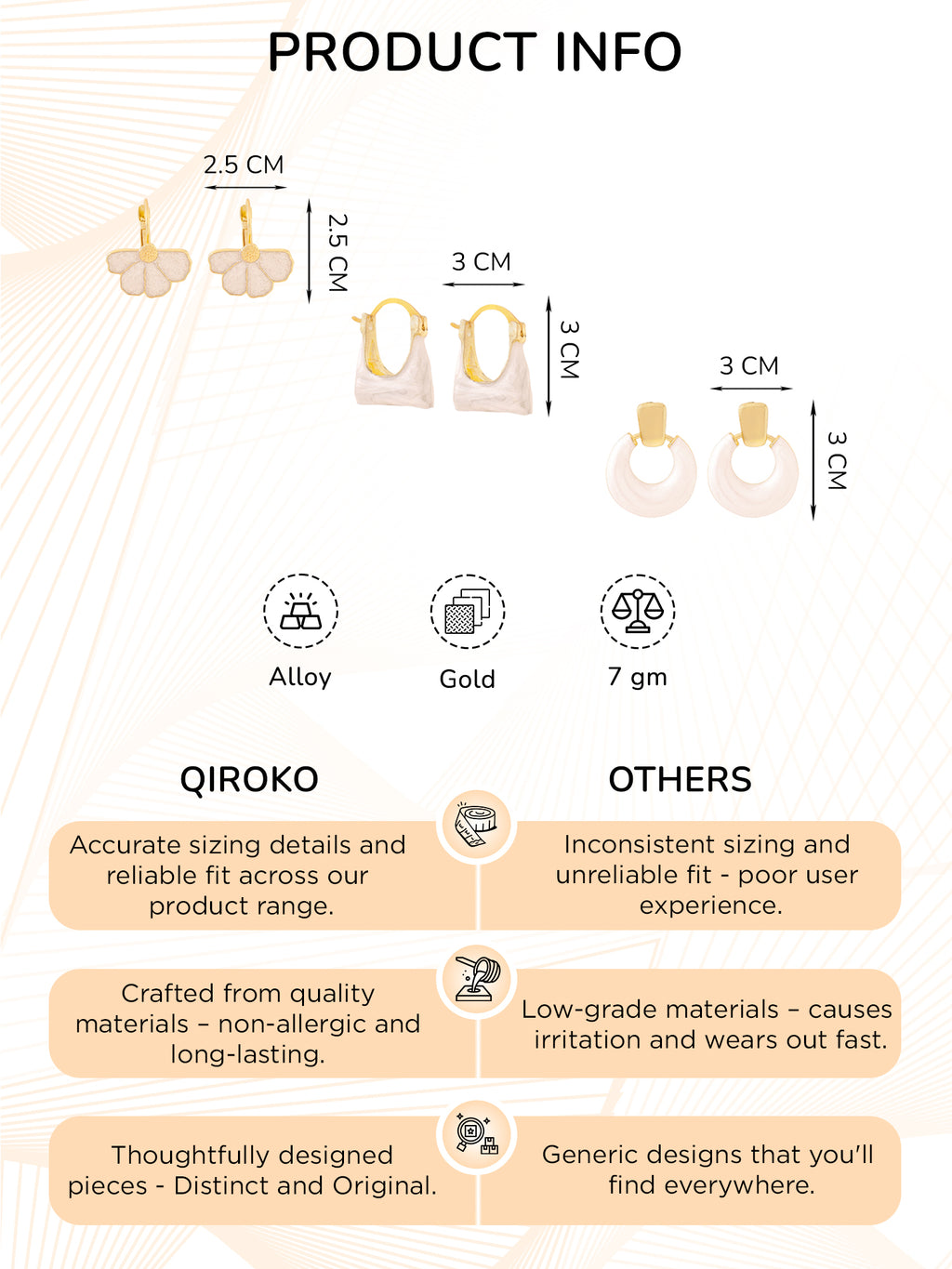 White Enamel Drop Earrings