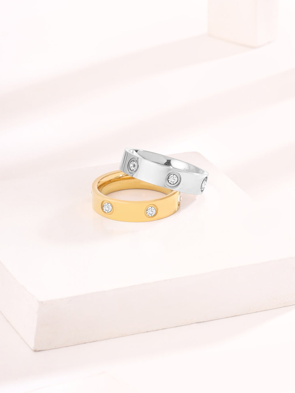 Statement Crystal Band Rings