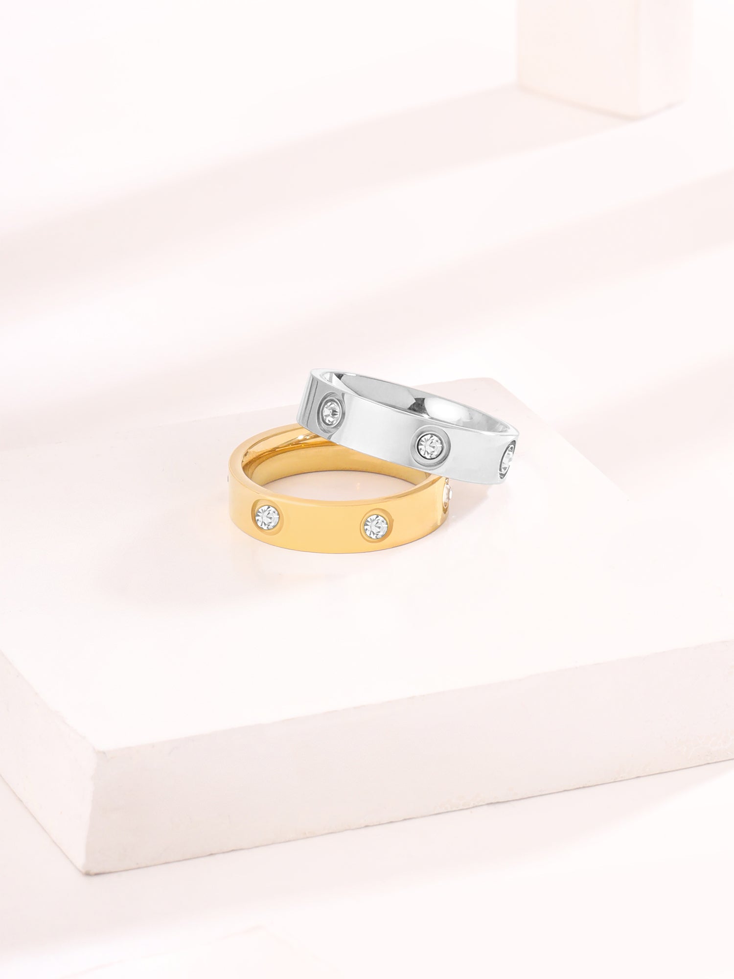 Statement Crystal Band Rings