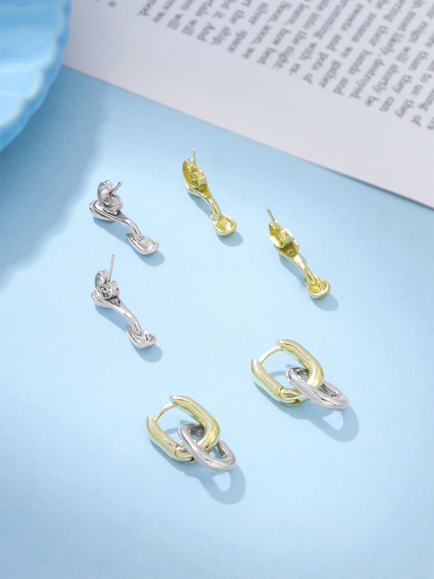 Stud Earrings Set of 3