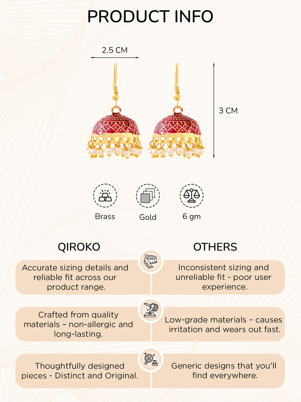 Ethnic Meenakari Enamel Pearl Jhumka Earrings