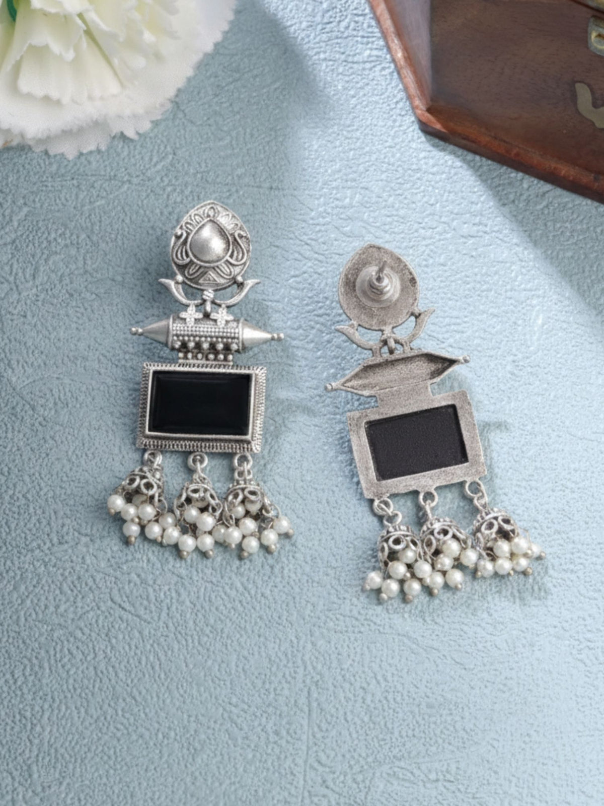 Oxidised Jhumka Earrings