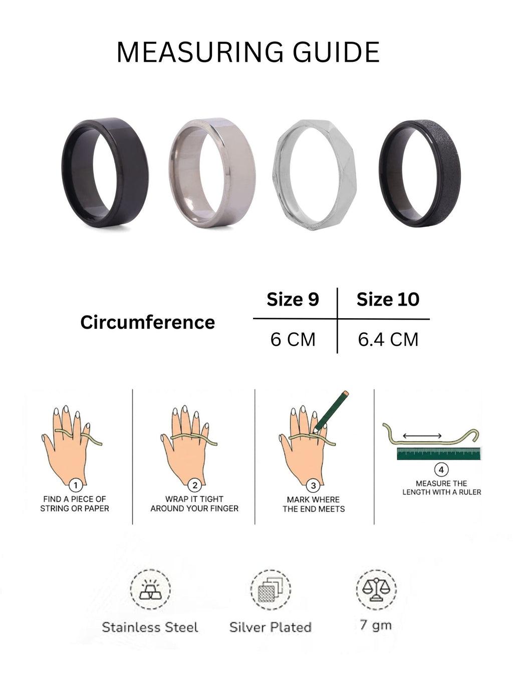 Textured Band Rings