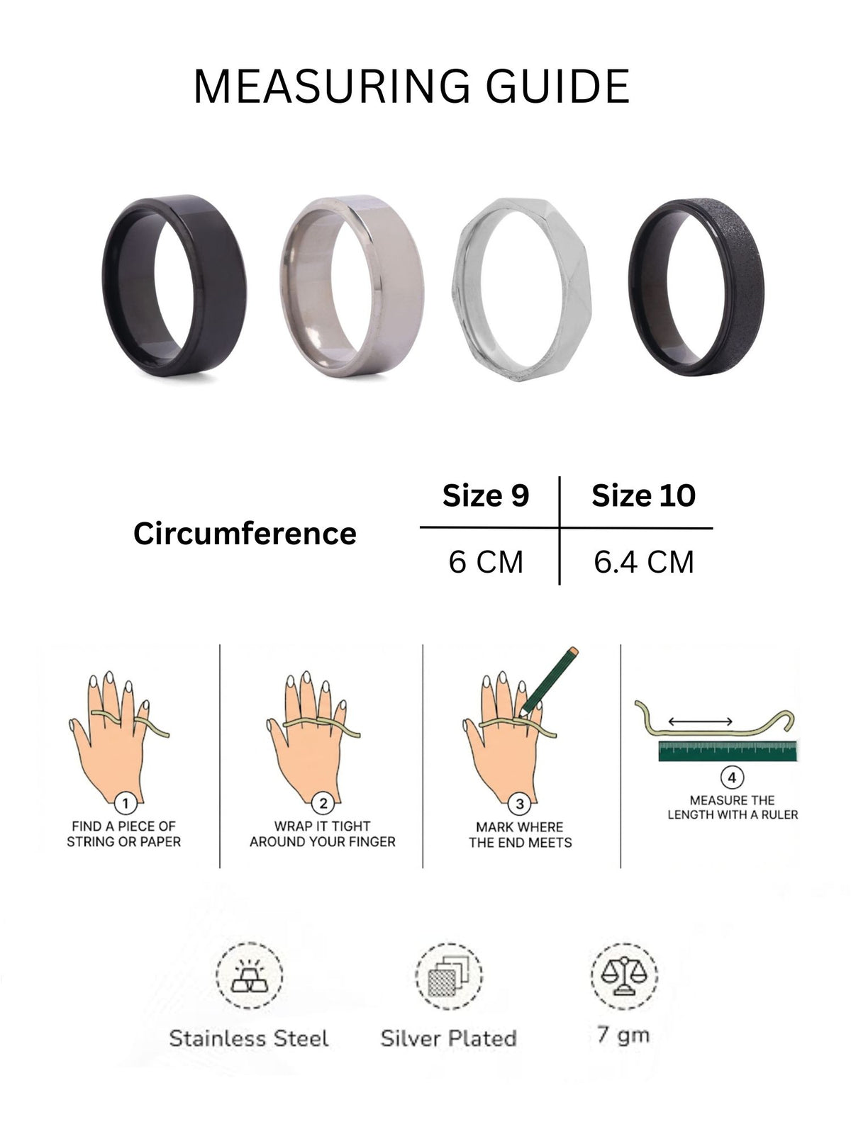 Textured Band Rings